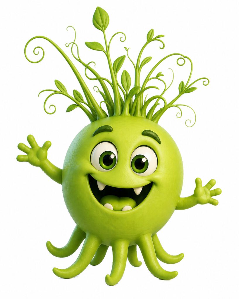 Erbsensprosse als Monsterchen